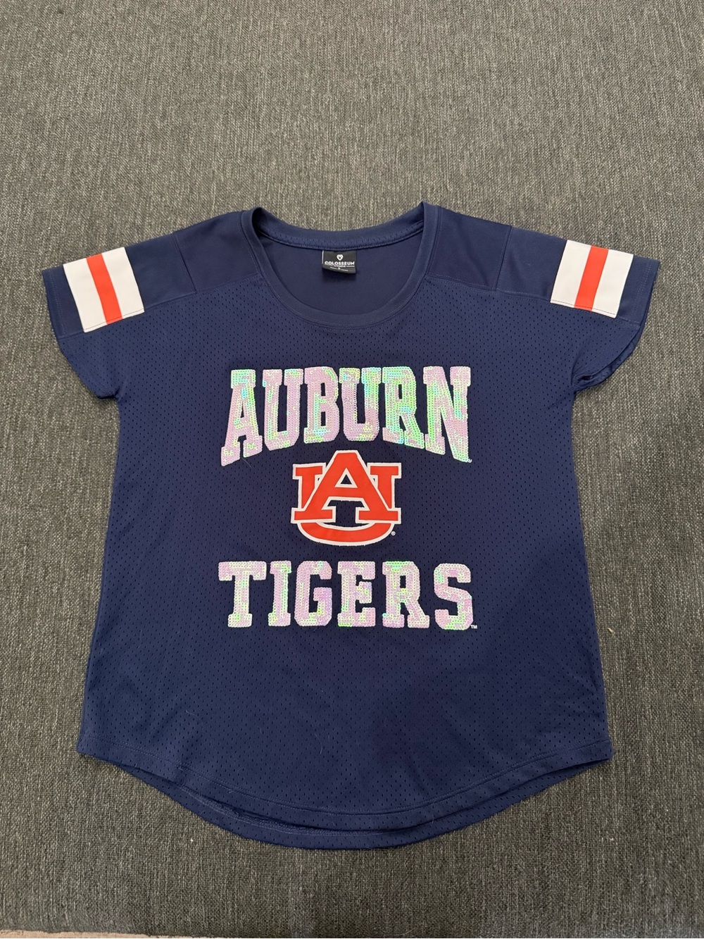 Collesum women’s Auburn Tigers Navy Tee size small with sequence Team Logo hot
